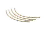 Silver Curved Tube, 12 Antique Silver Plated Brass Curved Tubes (3x110mm) Bs 1419 H0898