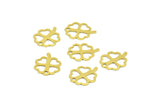 Brass Leaf Charms, 50 Raw Brass Leaf Charms (13x10mm) A0475