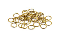 10mm Jump Ring - 200 Raw Brass Jump Rings (10x1mm) A0372