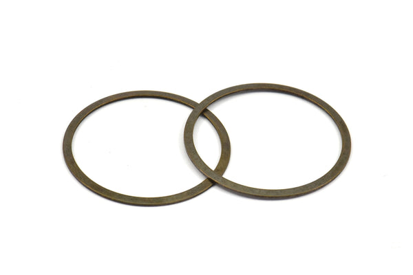 Boho Brass Connector, 50 Antique Brass Connector Rings (28mm) K035