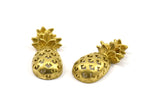 Pineapple - Raw Brass Pineapple  (20x9x4mm) N0256