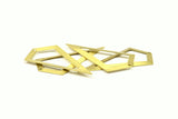 Necklace Triangle, 6 Raw Brass Triangle Charms with 1 holes (54x29mm) U015
