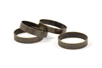 Wide Antique Brass Tube Beads, 10 Antique Brass Plated Tubes (20x4mm) Bs 1495