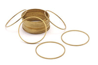 Brass Ring Charms, 24 Raw Brass Rings (35x1mm) Bs 1087