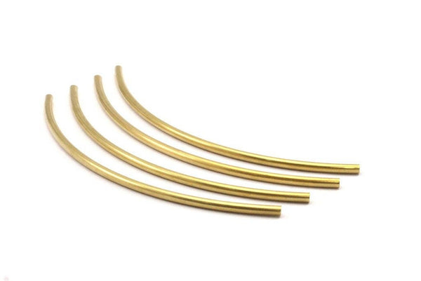 Raw Brass Tube, 12 Raw Brass Curved Tubs (3x110mm) Bs 1419