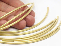 Raw Brass Tube, 12 Raw Brass Curved Tubs (3x110mm) Bs 1419