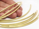 Raw Brass Tube, 12 Raw Brass Curved Tubs (3x110mm) Bs 1419