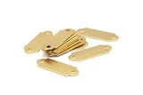 Blank Brass Tag, 5 Raw Brass Stamping Connector (37x13mm) B0152