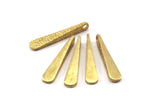 Hammered Bar Pendant, Raw Brass Hammered Bar Pendant, Earring Drops (27x5mm) N0468