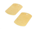 2 Raw Brass Military Tags (50x28x0.80mm) B-6