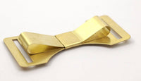 Raw Brass Bow Belt Buckle , Findings 78x35 Mm D146--c098