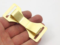 Raw Brass Bow Belt Buckle , Findings 78x35 Mm D146--c098
