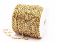 Raw Brass Chain, 10M Raw Brass Soldered Chain (1.5x3mm) bs 1069