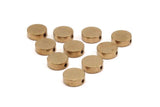 Brass Spacer Bead , 25 Raw Brass Spacer Beads, Spacer Connectors, Round Beads (8x3mm) D0128