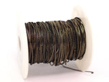 Black Chain Faceted, 4 M (1.5mm) Black Antique Brass Faceted Soldered Curb Chain - Ys009 ( Z046 )