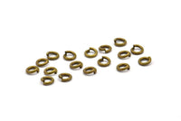 5mm Jump Ring - 100 Antique Brass Round Jump Ring Connectors Findings (5x1mm) A0376