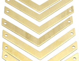 Tiny Chevron Pendant, Raw Brass Chevrons (50x5x0.80mm) N0630