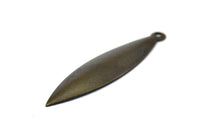 Copper Marquise Charm, 30 Antique Copper Brass Marquise Charms With 1 Loop (35x9mm) Pen 29 K086
