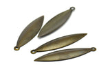 Copper Marquise Charm, 30 Antique Copper Brass Marquise Charms With 1 Loop (35x9mm) Pen 29 K086