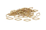 Açık Kesim Pırlanta, 50 Ham Pirinç Açık Pırlanta Yüzük Tılsımı (9x17x1mm) D0029