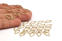 Açık Kesim Pırlanta, 50 Ham Pirinç Açık Pırlanta Yüzük Tılsımı (9x17x1mm) D0029
