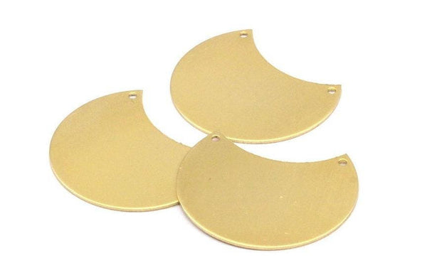 Brass Choker Finding, Raw Brass Round Necklace Findings With 2 Holes (38x26x0.80) N0509