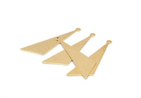 Triangle Necklace Pendant, Raw Brass Triangles (42x34x15mm) N0562