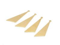 Triangle Necklace Pendant, Raw Brass Triangles (42x34x15mm) N0562