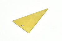 Brass Triangle Charm, 60 Raw Brass Triangle Charms With 1 Hole (25x16mm) A0008