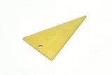 Brass Triangle Charm, 60 Raw Brass Triangle Charms With 1 Hole (25x16mm) A0008