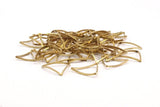 Brass Triangle Charm, 50 Raw Brass Open Cambered Triangle Ring Charms (15x0.5x0.8mm) Bs 1214