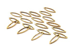 Pirinç Markiz Yüzük, Ham Pirinç Oval Yüzlü Yüzük, Bağlantı Elemanı, Tılsımlar (15x4.80x1mm) N0496