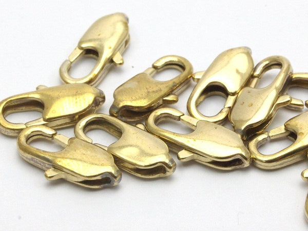 Raw Brass Clasp, Raw Brass Lobster Claw Clasps (16.2x6.3mm) Bs-1183--n0588
