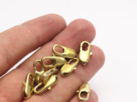 Raw Brass Clasp, Raw Brass Lobster Claw Clasps (16.2x6.3mm) Bs-1183--n0588