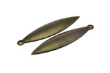 Vintage Drop Marquise, 15 Antique Copper Brass Drop Charms (35x9mm) Pen 29 K086