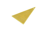 Brass Triangle Charm, 20 Raw Brass Triangle Charms With 1 Hole (25x16mm) Brs 54tr A0404