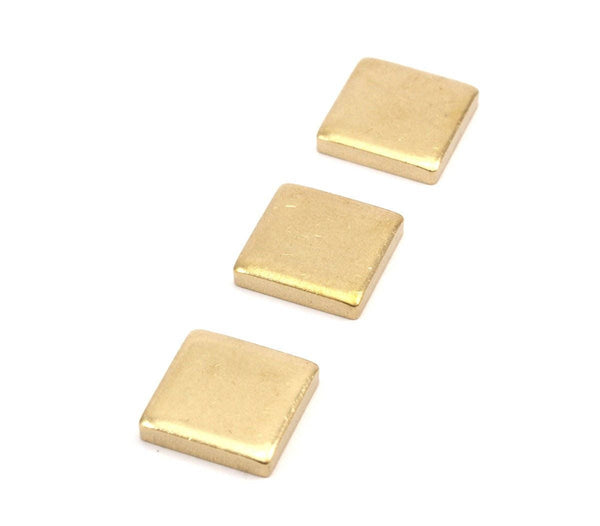 Geometric Brass Blank, 6 Raw Brass Squares (15x3mm) Y311 Y064