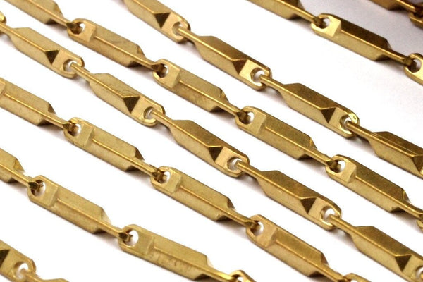 Bar Chain, Link Chain, 1 M Raw Brass Bar Chain (14.5x2.2mm) Bs 1062
