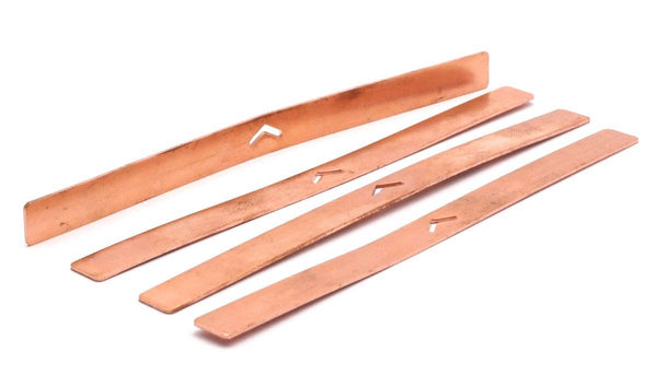 Copper Bracelet Blank, 3 Chevron Raw Copper Bracelet Stamping Blanks (10x145x1mm) D0532