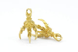 Dragon Claw Pendant, Raw Brass Dragon Claw Charms, Necklace Pendants (36x11mm) N0380