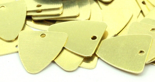 Brass Triangle Charm, Raw Brass Triangle Charms With 1 Holes (18x16mm) n0676