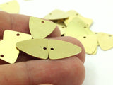 Brass Triangle Charm, Raw Brass Triangle Charms With 1 Holes (18x16mm) n0676