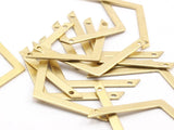 Brass Chevron Charm, Raw Brass Chevron Charms With 2 Holes, Pendants (40x3x0.80mm) D0385--n0629