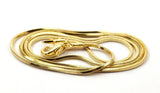Gold Necklace Chain, 5 Pcs 18 Inch+ Gold Tone Brass Necklace Chain (1mm) Z138