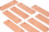 Copper Personalized Bar, 12 Raw Copper Stamping Blanks 2 Holes (10x35x0.80mm) D0439