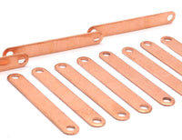 Copper Personalized Bar, 100 Raw Copper Stamping Connector, Blanks (6x44x0.80mm) D0524