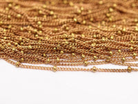 Red Raw Brass Chain, 10 M (1.5 Mm) Raw Red Brass Soldered Chain - Ybt007 Z114