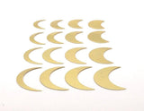 Crescent Moon Blanks - 3 Sets Of 16 Raw Brass Different Crescent Moon Blanks Moon17