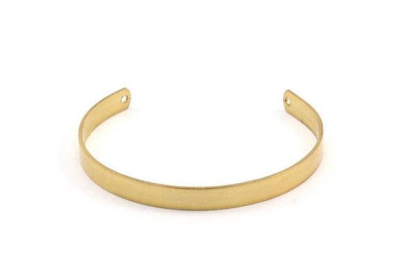 Brass Bracelet Blank -2 Raw Brass Cuff Bracelet Bangles With 2 Holes (6x145x1mm) Brc001