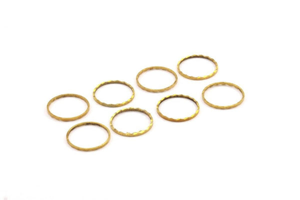 Brass Circle Connector, 50 Cutting Raw Brass Circles (12mm) A0583
